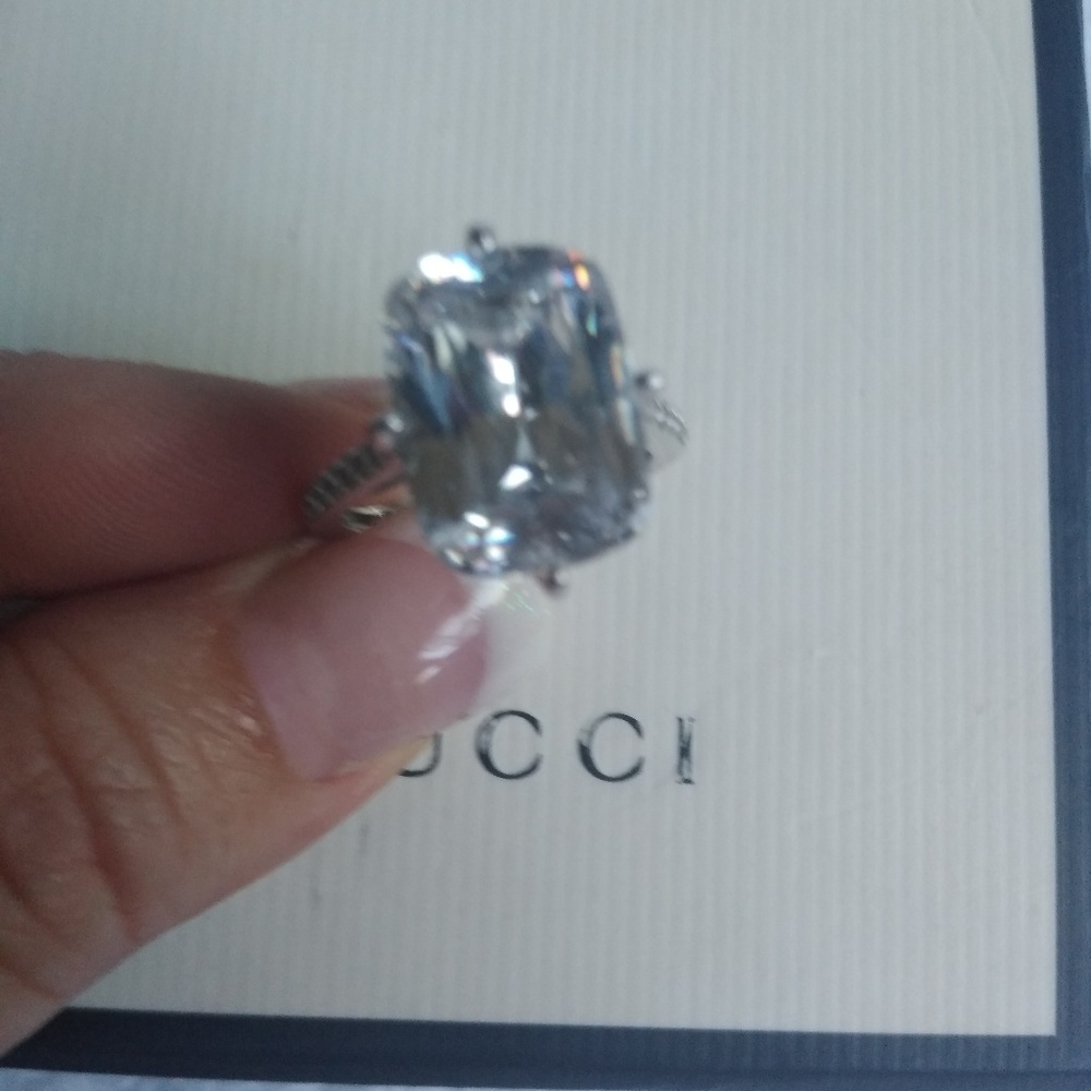 Sterling silver 925 stamped CZ ring